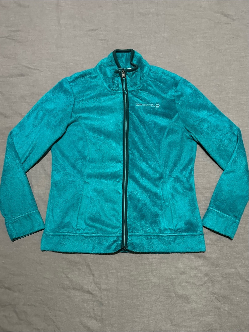 Free Country Teal Full-Zip Teddy Jacket